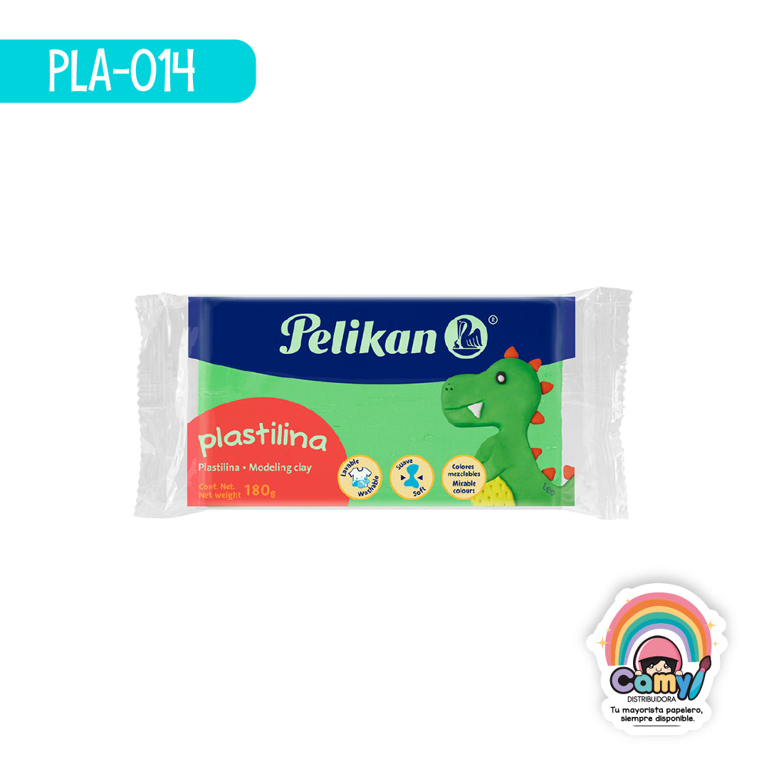 PLA-014 PLASTILINA MARQUETA 180 G VD CL PELIKAN
