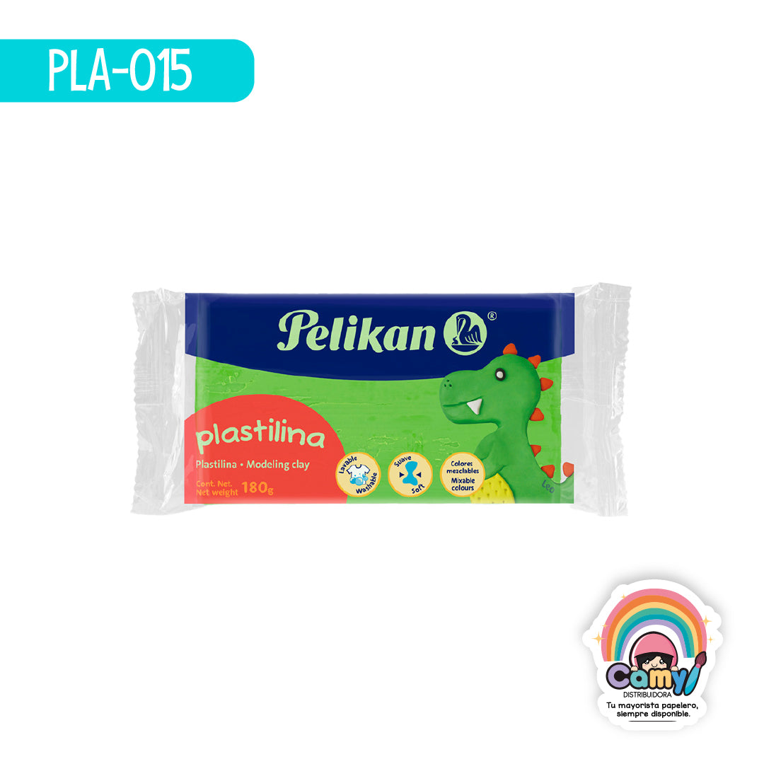 PLA-015 PLASTILINA MARQUETA 180 G VNE PELIKAN