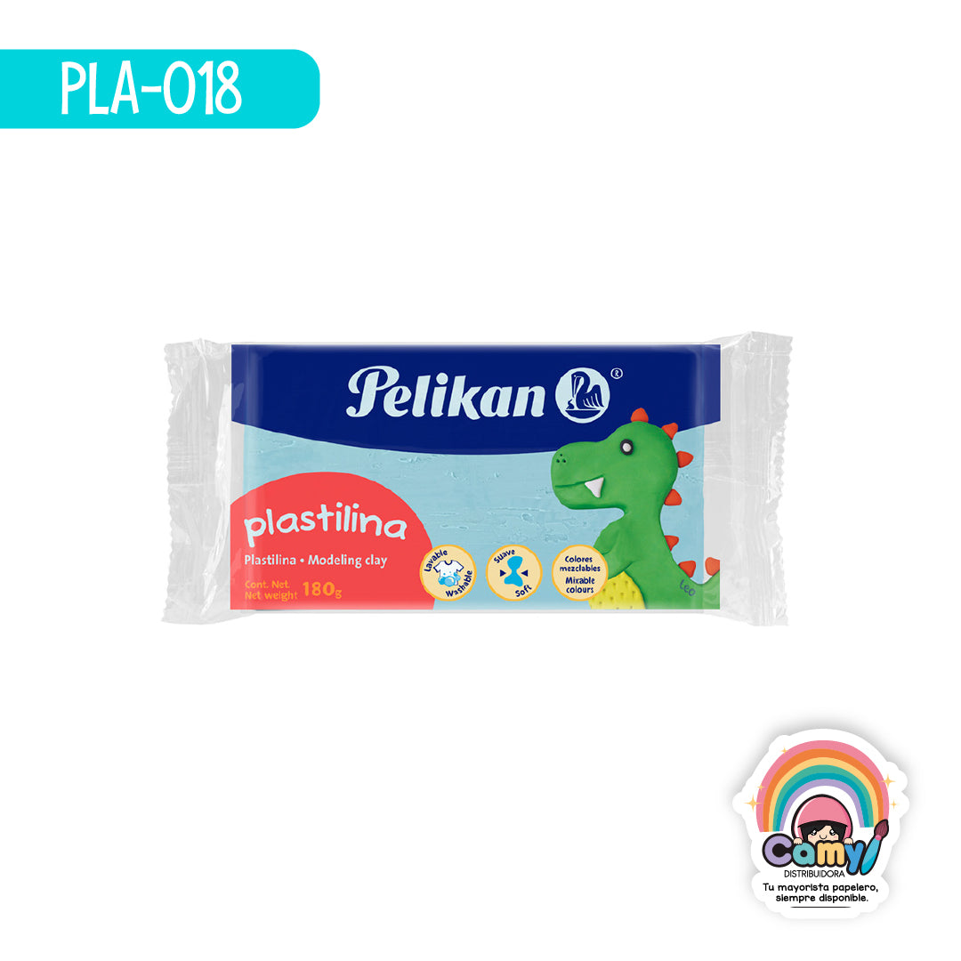 PLA-018 PLASTILINA MARQUETA 180 G AQUA PELIKAN