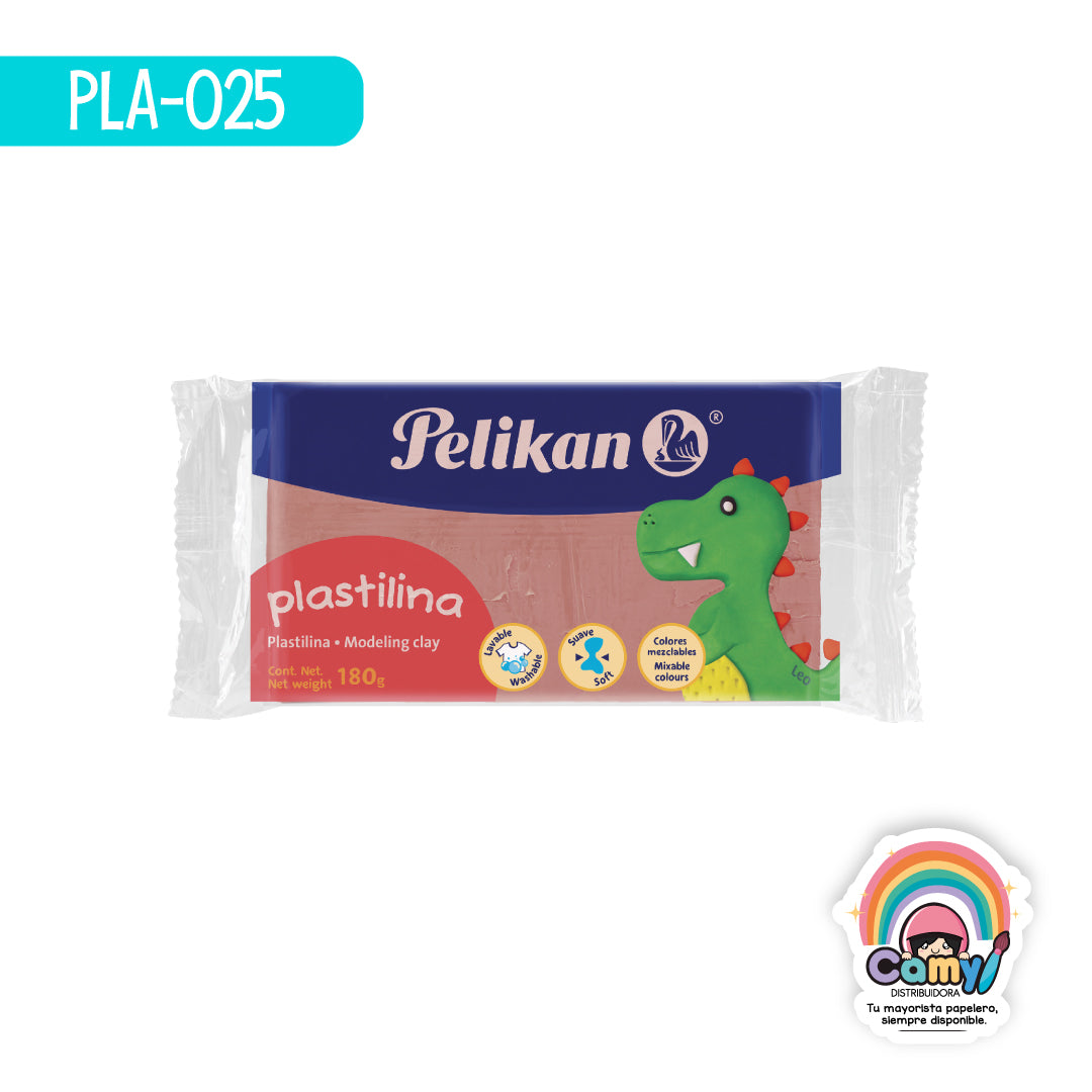 PLA-025 PLASTILINA MARQUETA 180 G RS CANELA PELIKAN