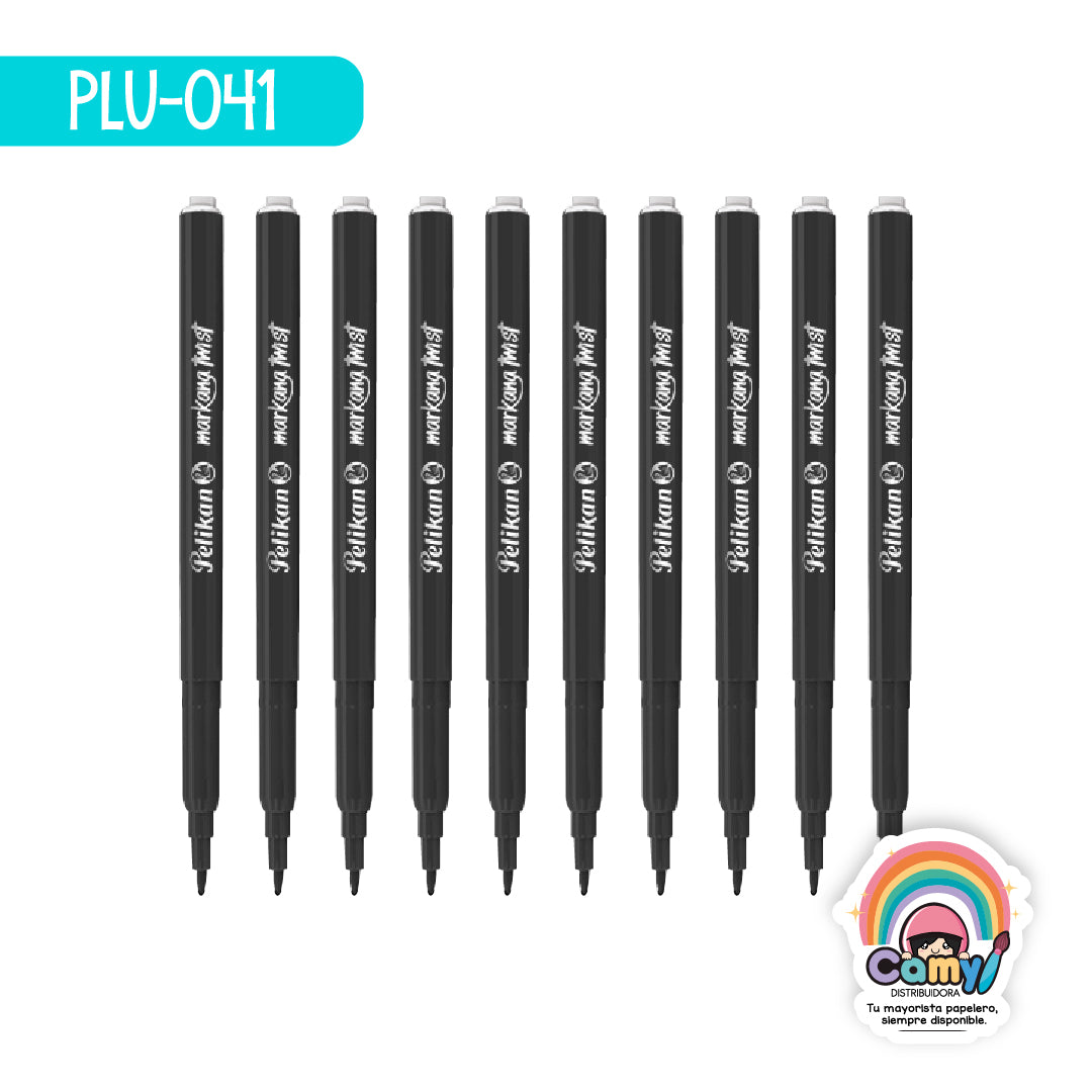 PLU-041 ROLLO DE MARKANA TWIST NEGRO C/10 PELIKAN
