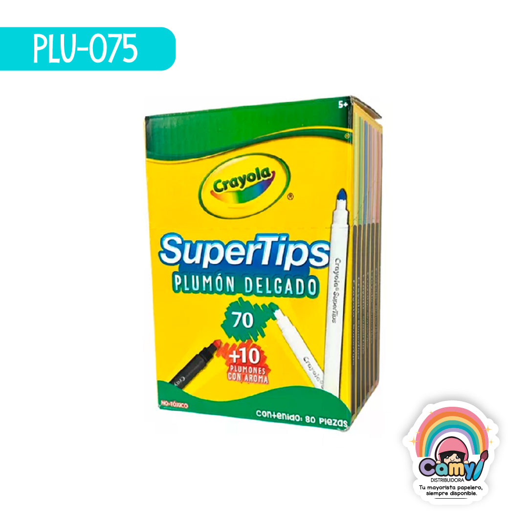 PLU-075 PLUMONES CRAYOLA SUPER TIPS 80