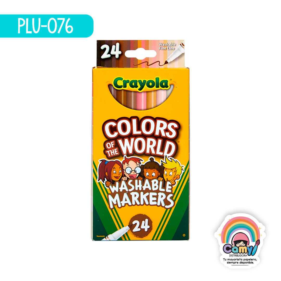 PLU-076 PLUMONES CRAYOLA COLORS OF THE WORLD