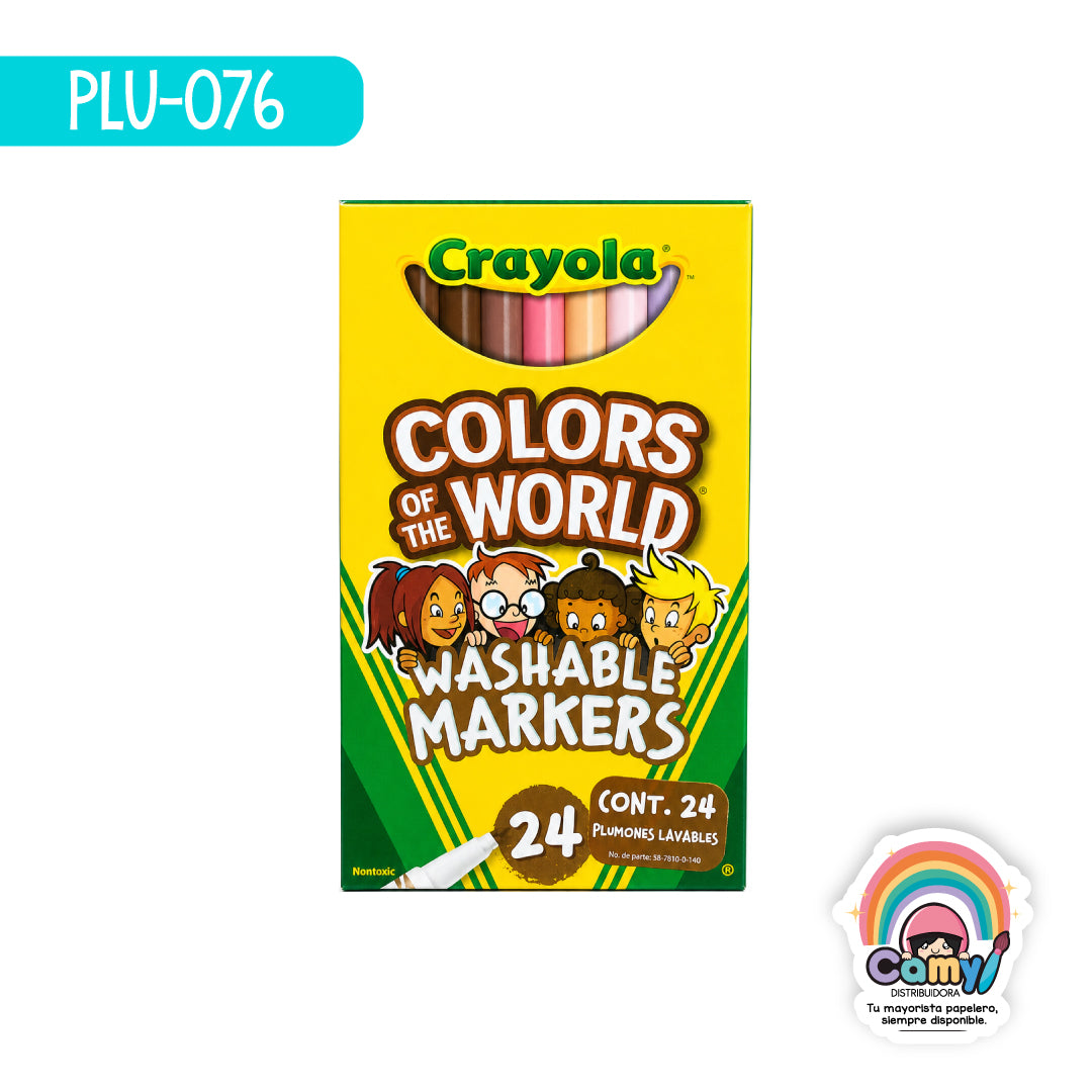 PLU-076 PLUMONES CRAYOLA COLORS OF THE WORLD