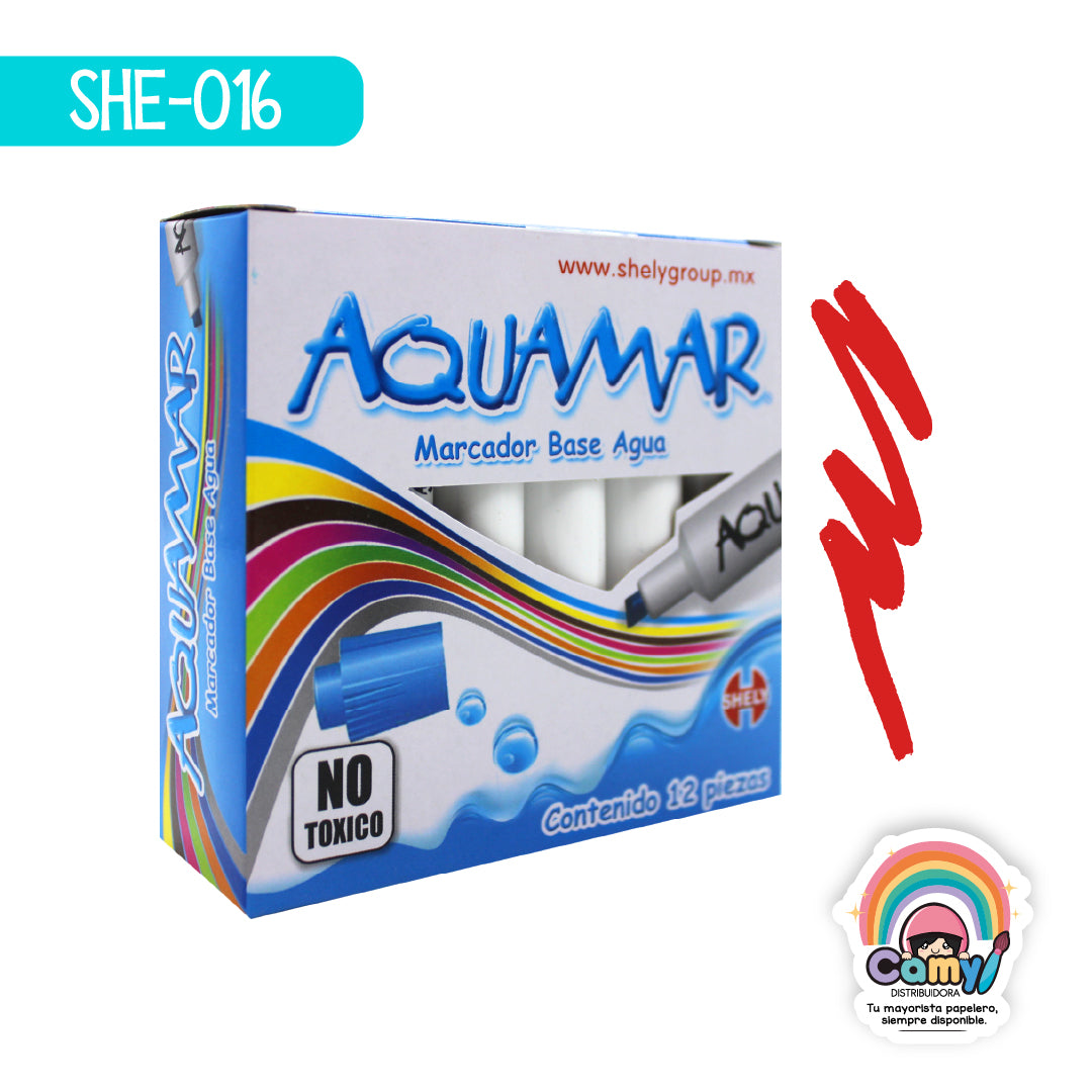 SHE-016 ACUAMAR SHELY MARCADOR ROJO C/12