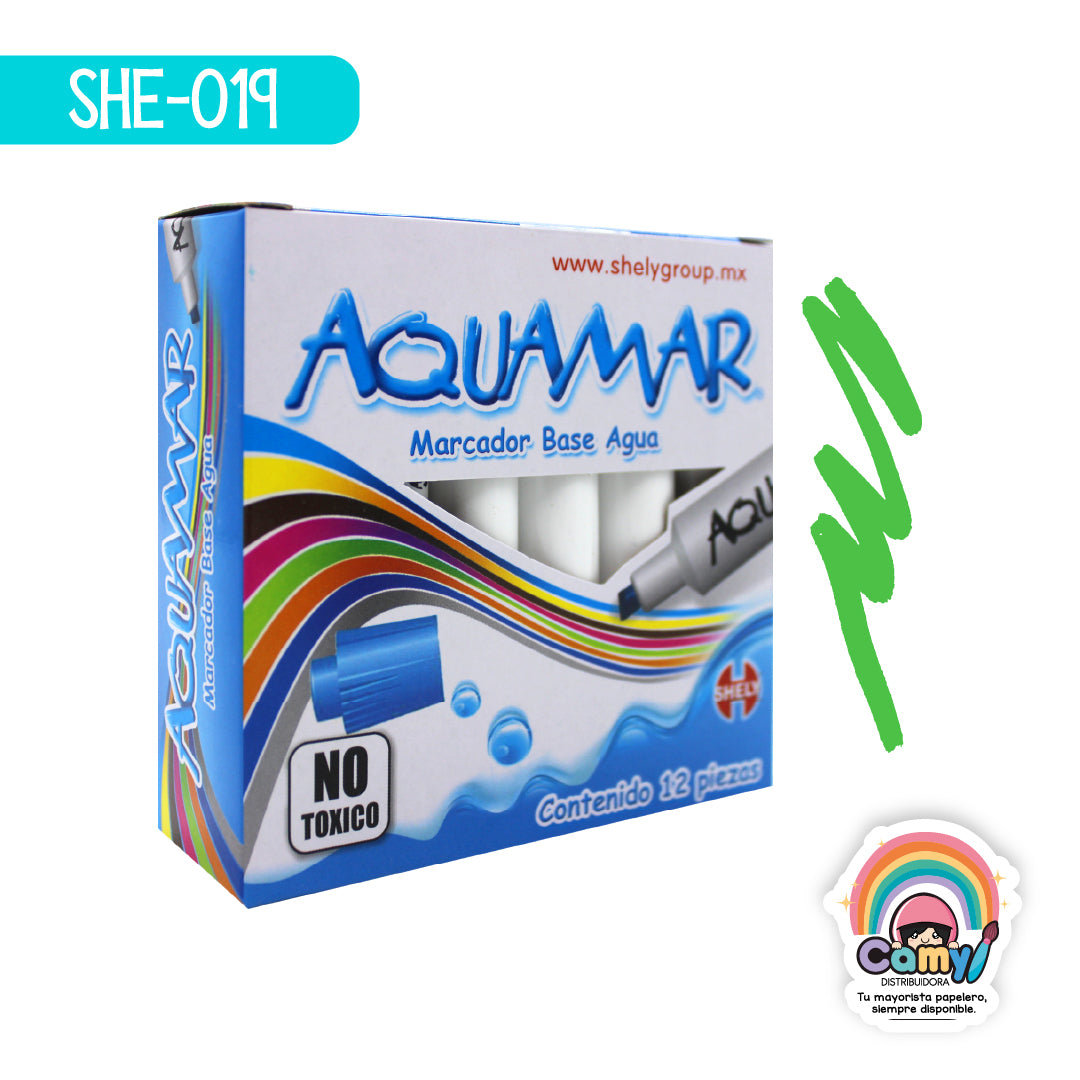 SHE-019 ACUAMAR SHELY MARCADOR VERDE LIMON C/12