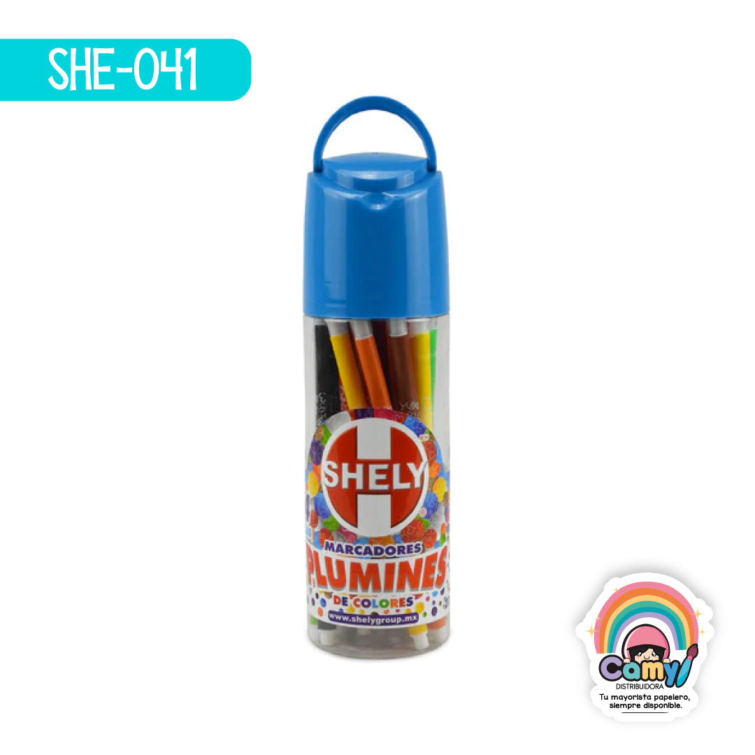SHE-041 PLUMINES DE COLORES SET C/24PZ. 211-24 SHELY