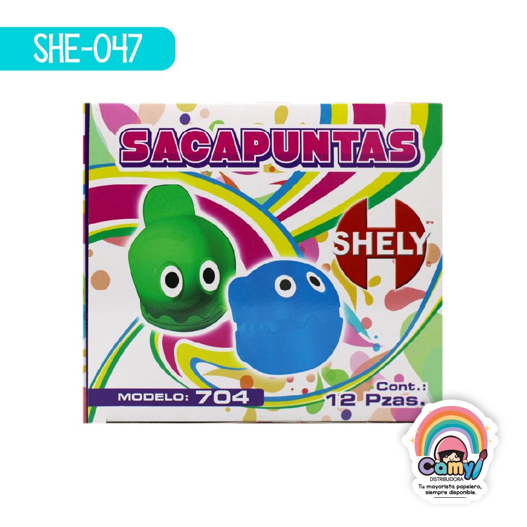 SHE-047 SACAPUNTAS DE PEZ CAJA C/12PC. SHELY