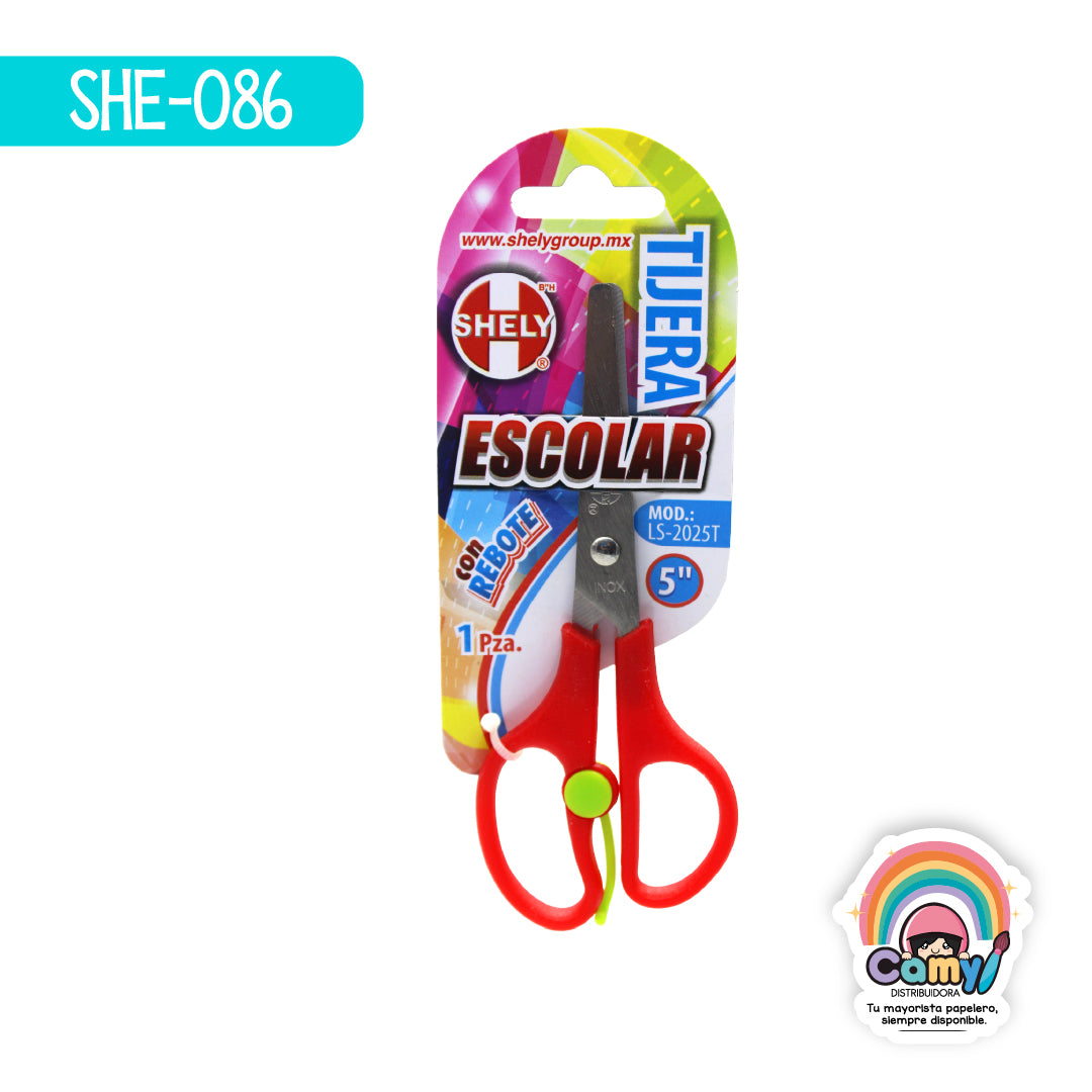 SHE-086 TIJERA ESCOLAR C/REBOTE 5.25" SC2025/LS-2025T SHELY