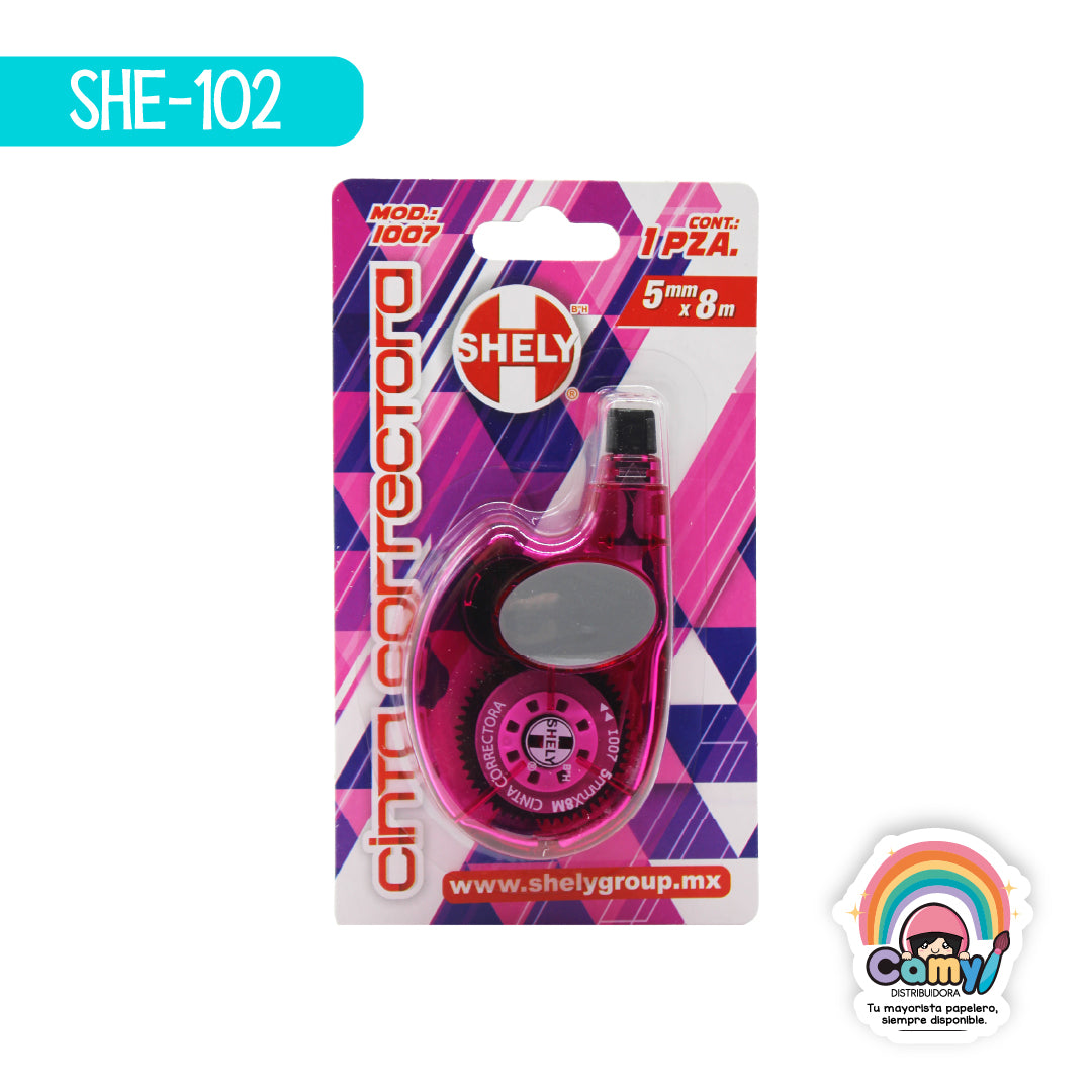 SHE-102 CINTA CORRECTORA SHELY I007 5MM X 8M