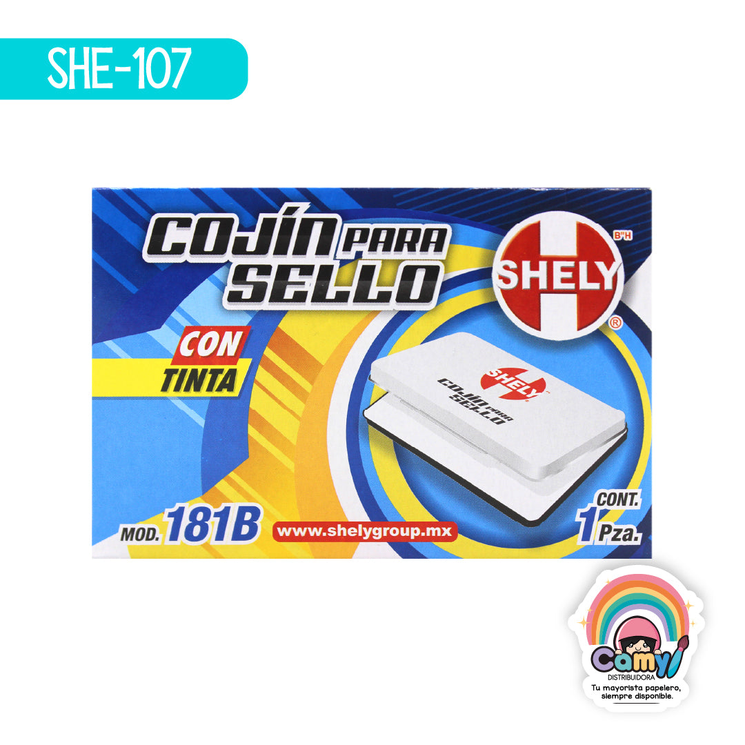 SHE-107 COJIN PARA SELLO SHELY CHICO CON TINTA 181B