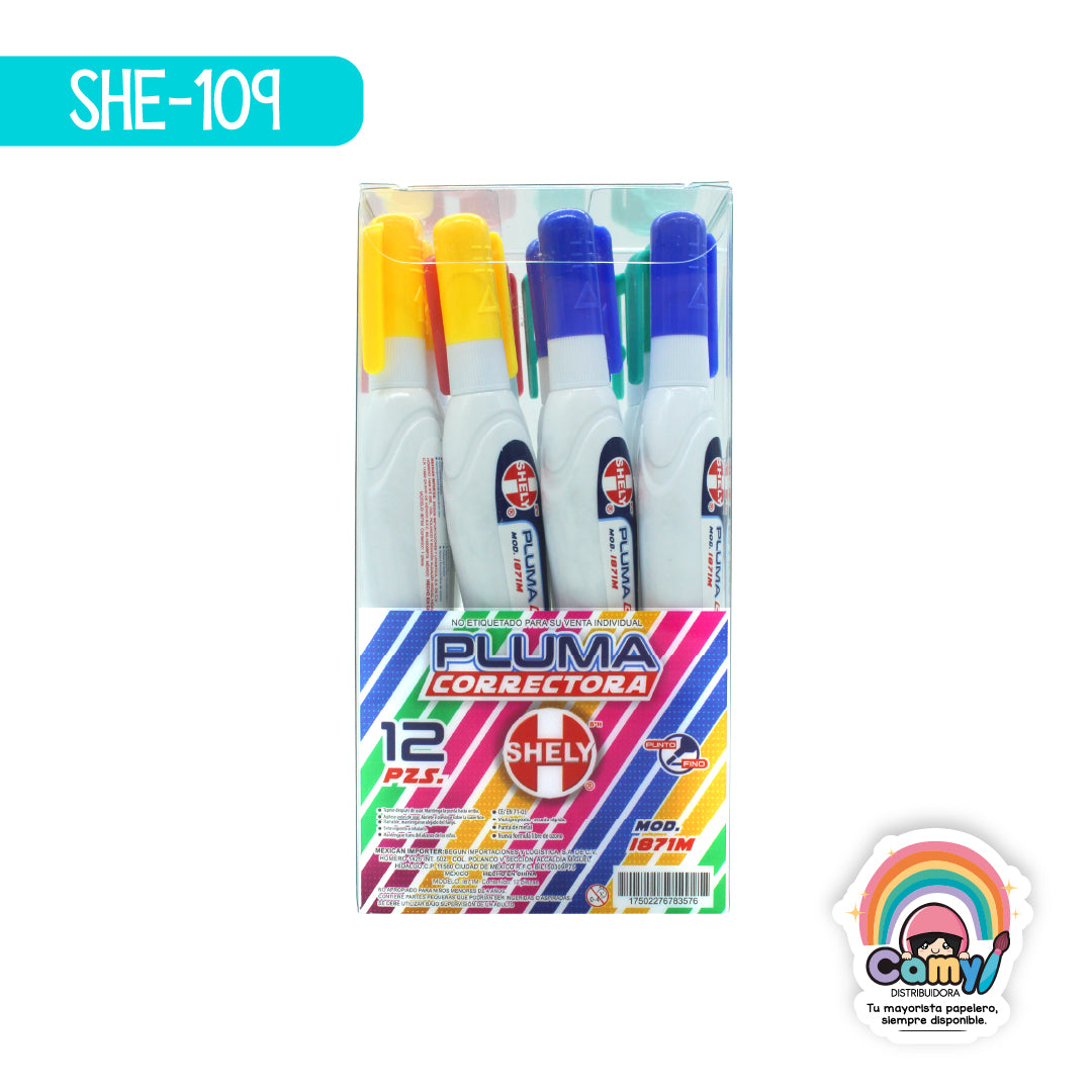 SHE-109 PLUMA CORRECTORA SHELY 7ML. I871M