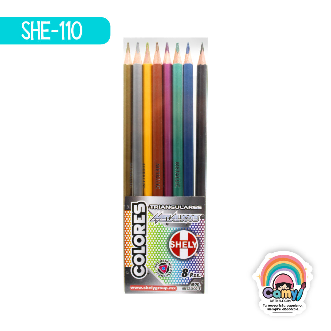 SHE-110 LPZ COLORES METALICOS SHELY  C/8 LARGOS