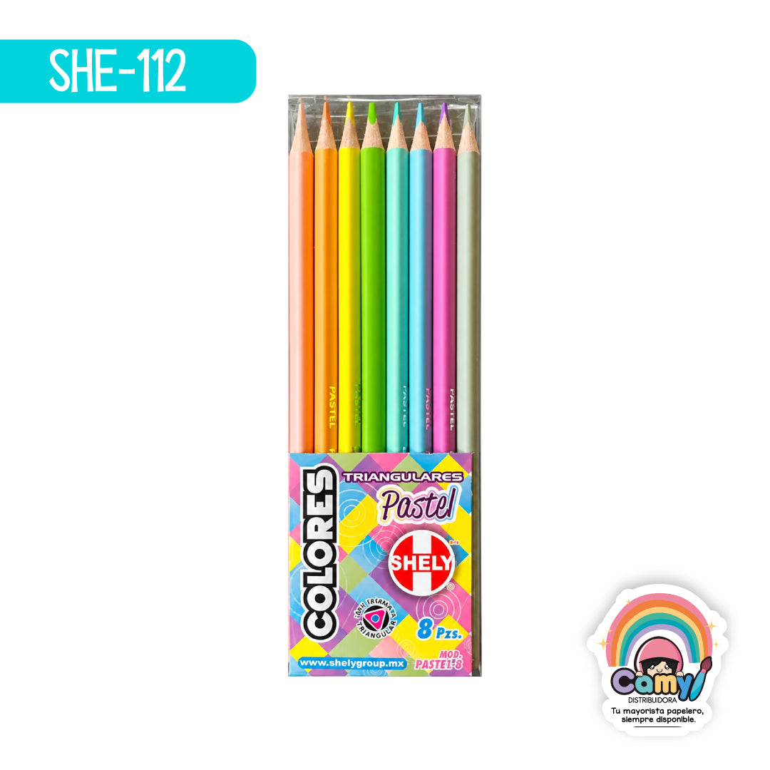 SHE-112 LPZ COLORES PASTEL SHELY C/8 LARGOS