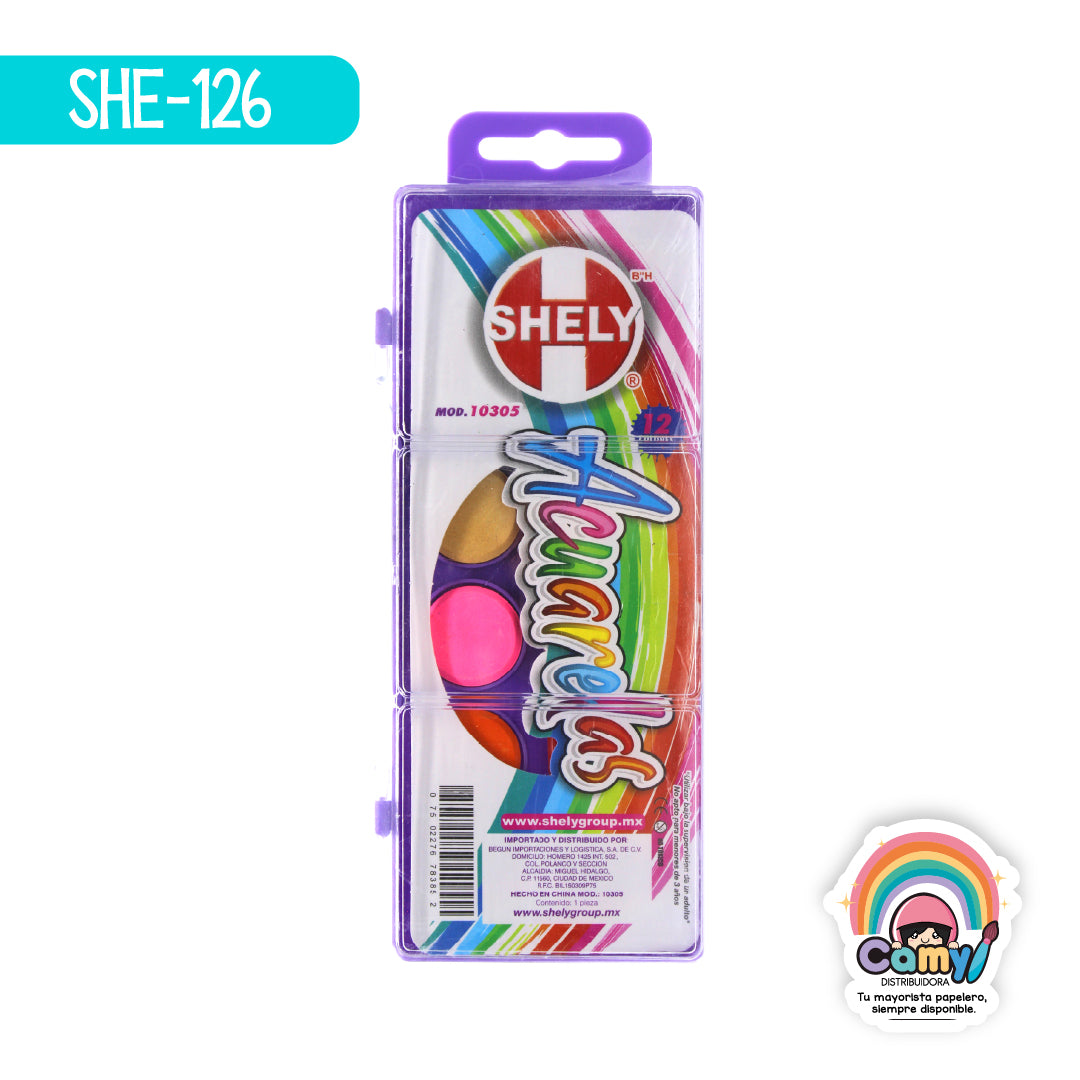 SHE-126 ACUARELAS SHELY EST. C/12 MOD.10305