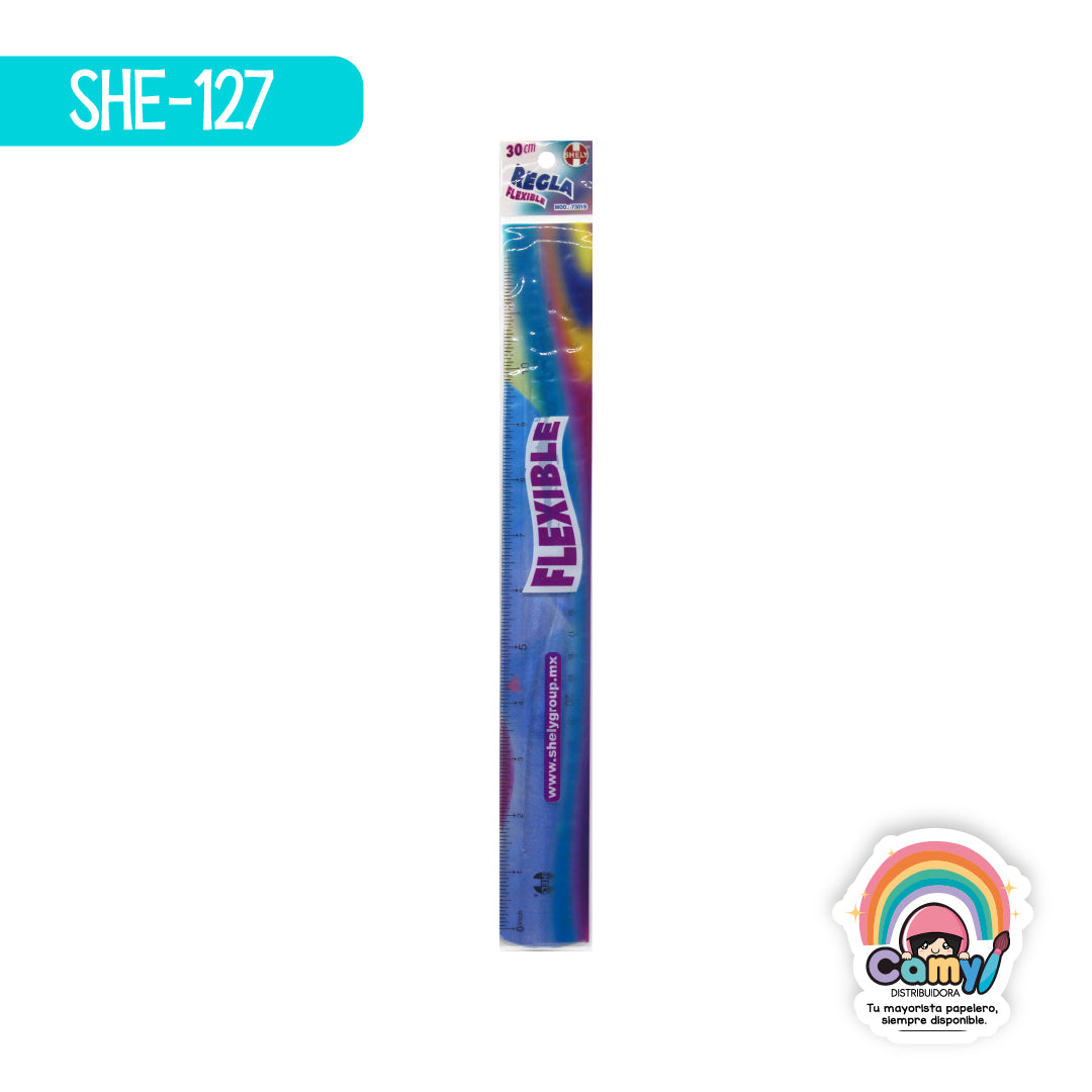 SHE-127 REGLA SHELY FLEXIBLE MULTICOLOR C/1 PZ