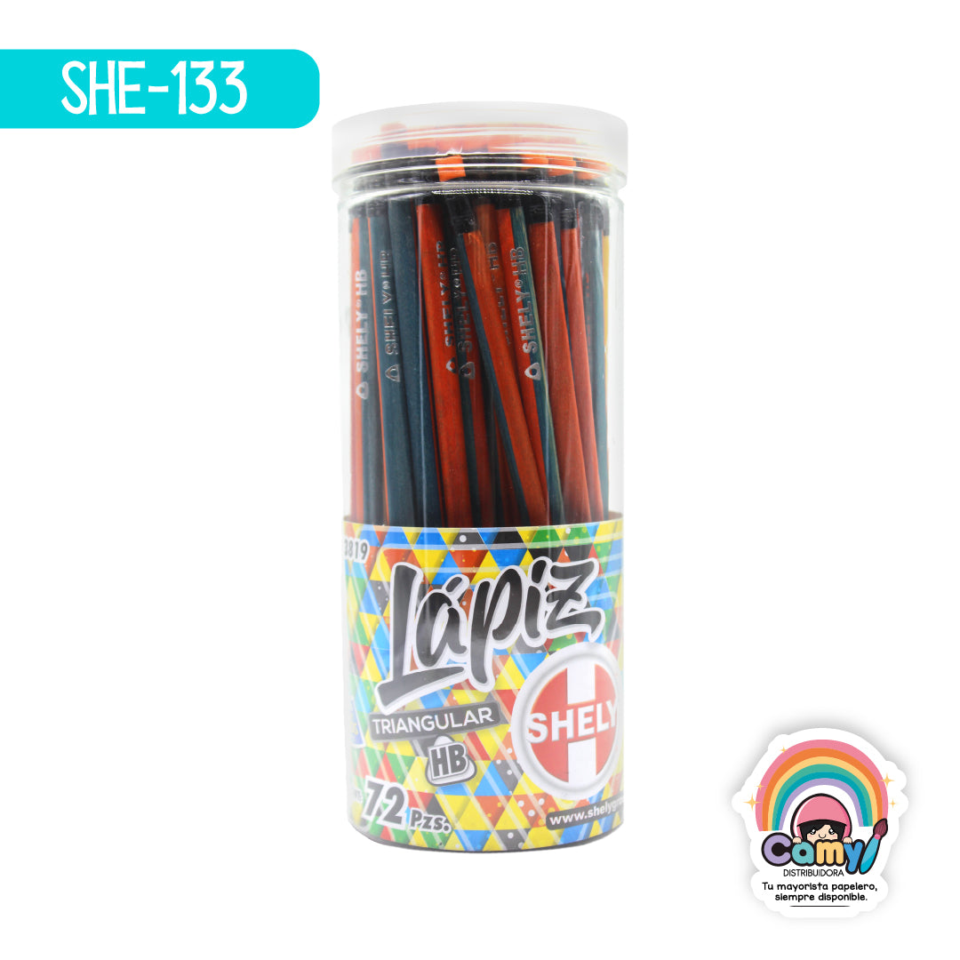 SHE-133 LAPIZ TRIANGULAR SHELY  BOTE C/72 43819
