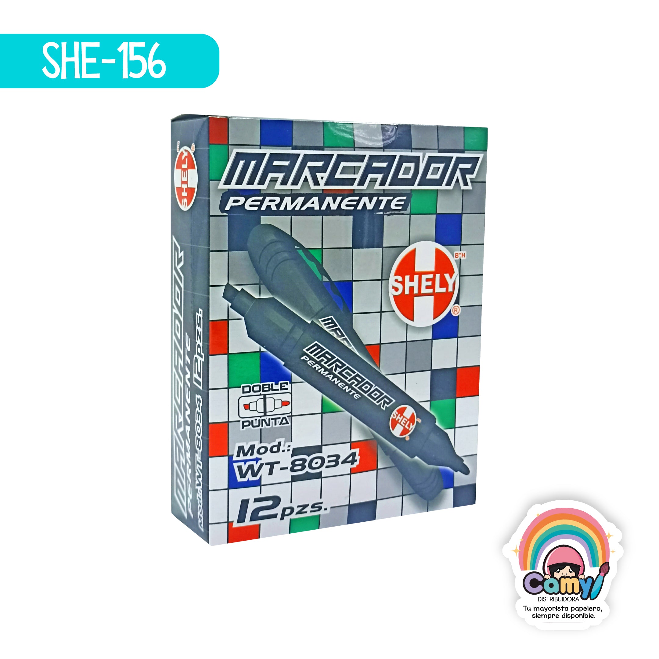 SHE-156 MARC PERM SHELY DOBLE JUMBO NEGRO C/12 WT8034BLACK