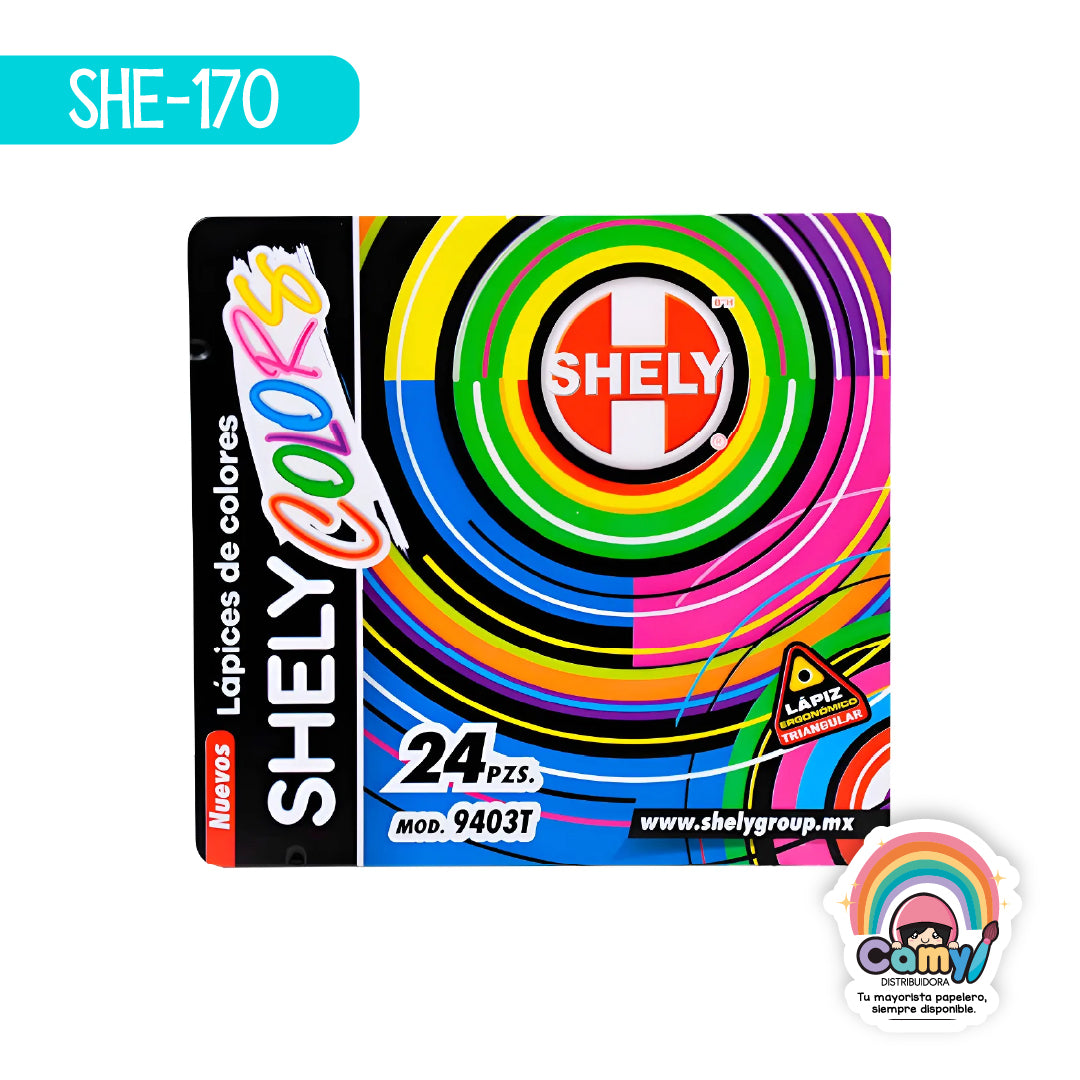SHE-170 LPZ COLORES SHELY COLORS METALICOS C/24 LARGOS