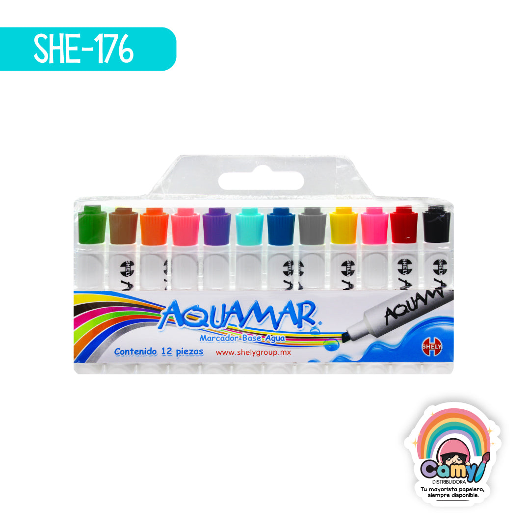 SHE-176 PLUM ACUAMAR BARREL EST-12 COLORS SHELY