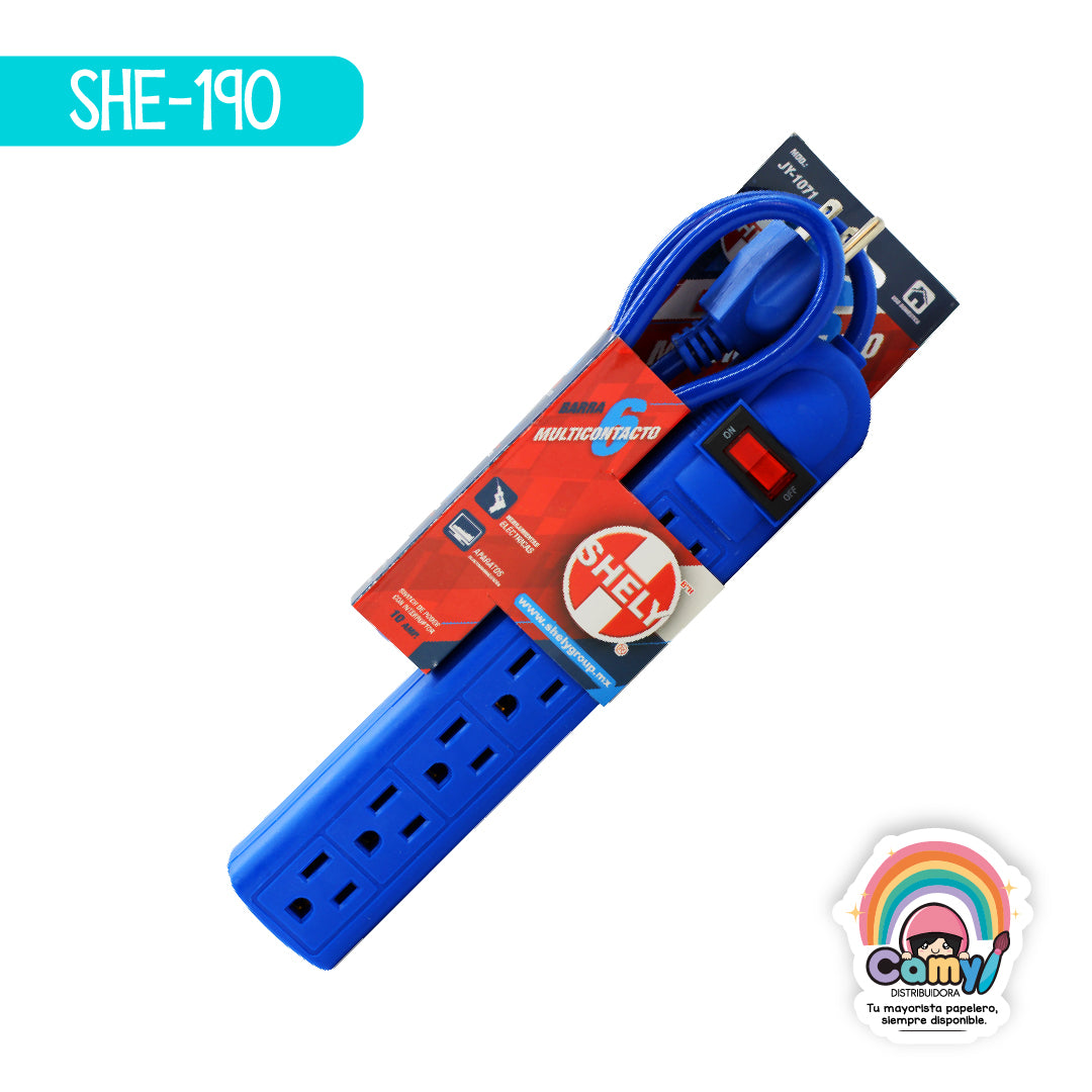 SHE-190 MULTICONTACTO 6 ENTRADAS COLORES SHELY