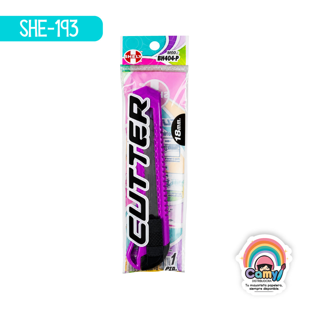 SHE-193 CUTTER SHELY GRANDE DE PLASTICO PASTEL