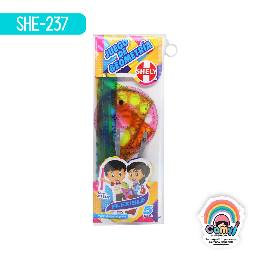 SHE-237 JUEGO DE GEOMETRIA FLEXIBLE SHELY