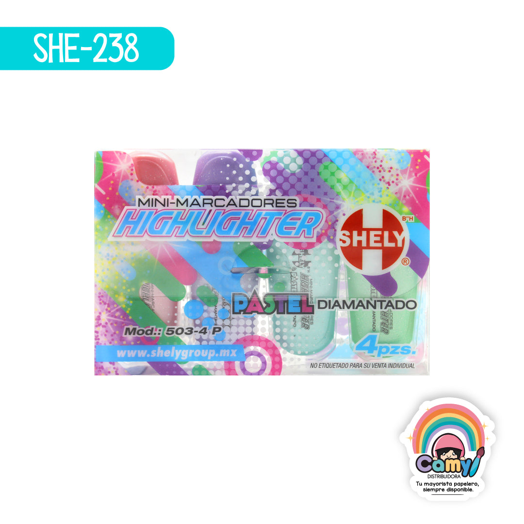 SHE-238 MINI MARCADORES PASTEL DIAMAN SHELY