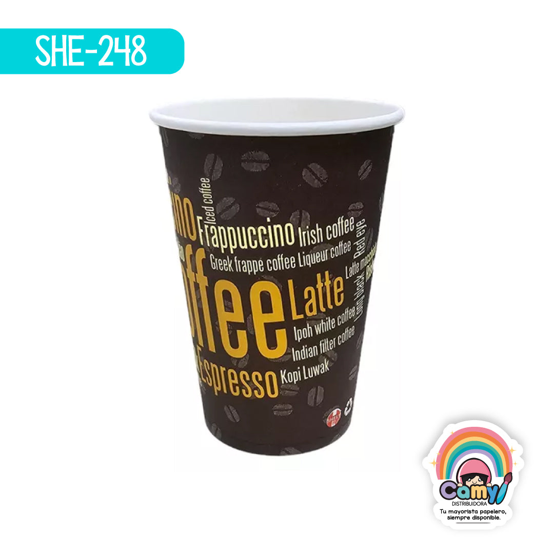 SHE-248 VASO DE PAPEL LATTE COFFE. SHELY