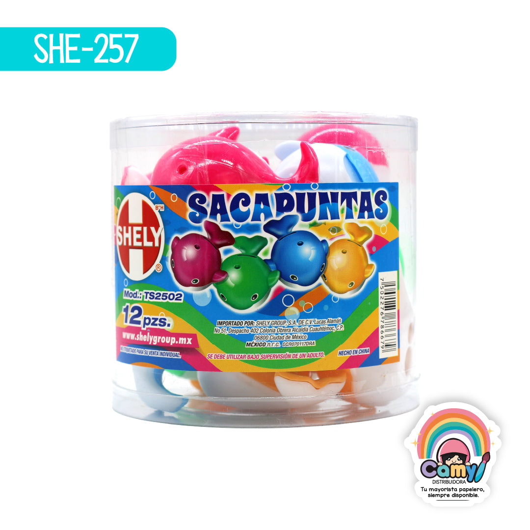SHE-257 SACAPUNTAS BALLENA C/2 HOYOS C/12 SHELY