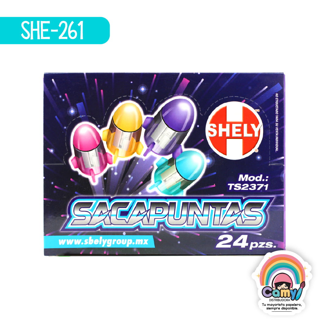 SHE-261 SHE-261 SACAPUNTAS COHETE C/ DEPOSITO 1HOYO C/24 SHELY
