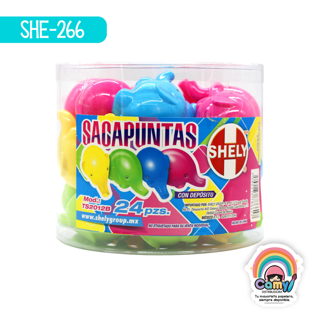SHE-266 SACAPUNTAS ELEFANTITO D/1HOYO C24 SHELY
