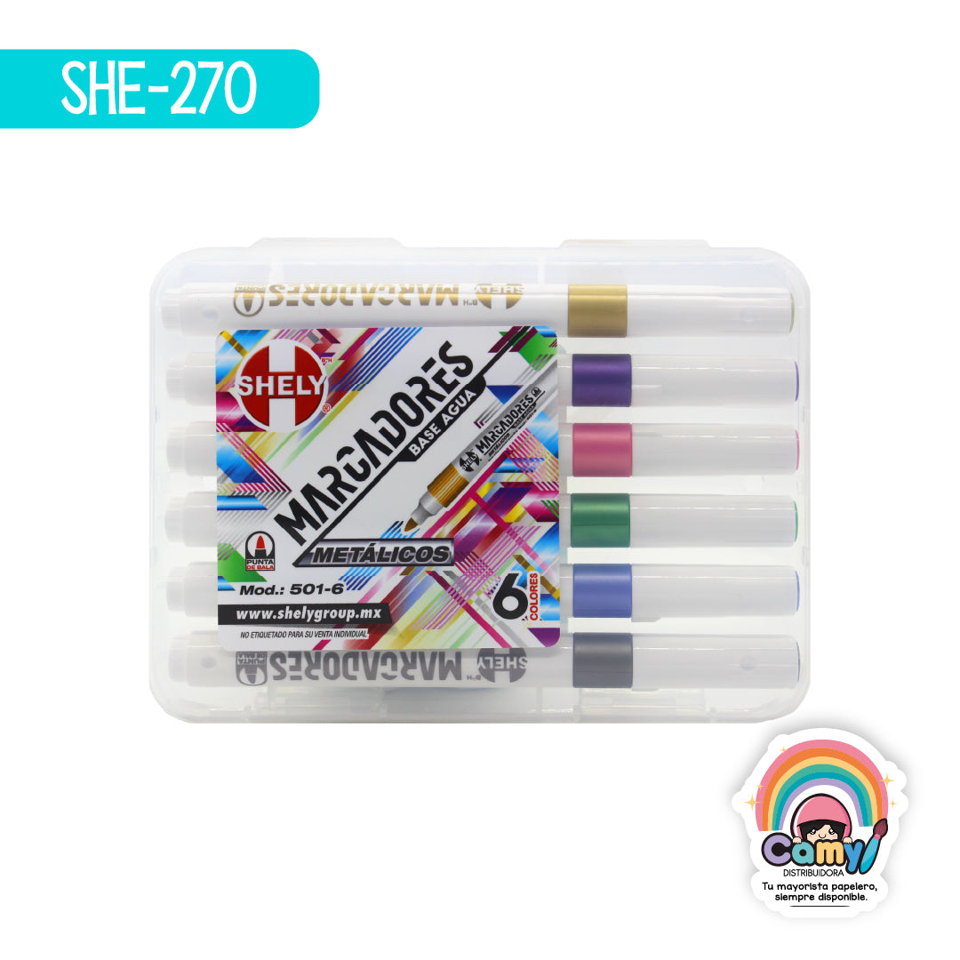 SHE-270 MARCADORES METALICOS C/6 SHELY