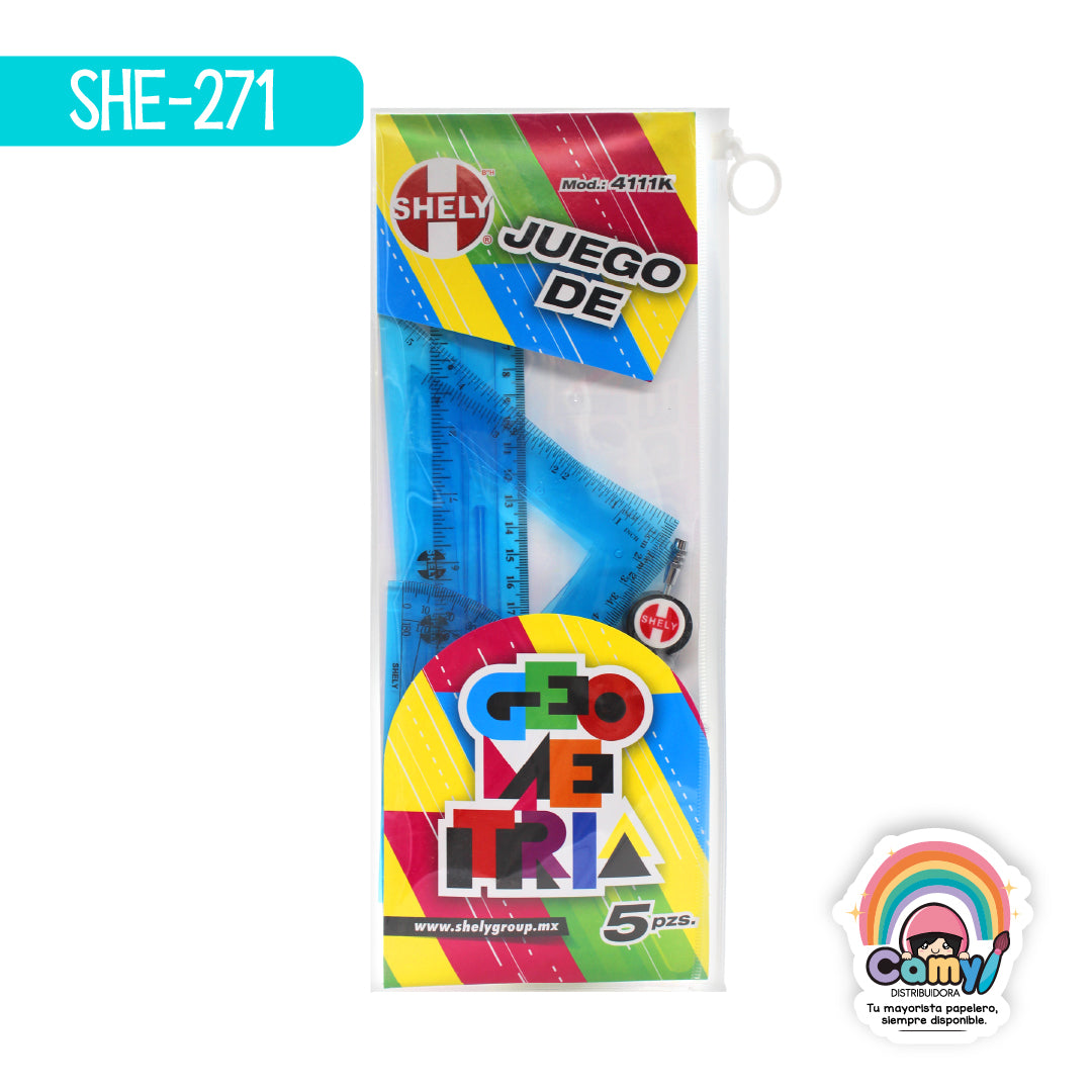 SHE-271 JUEGO DE GEOMETRIA 4111K SHELY