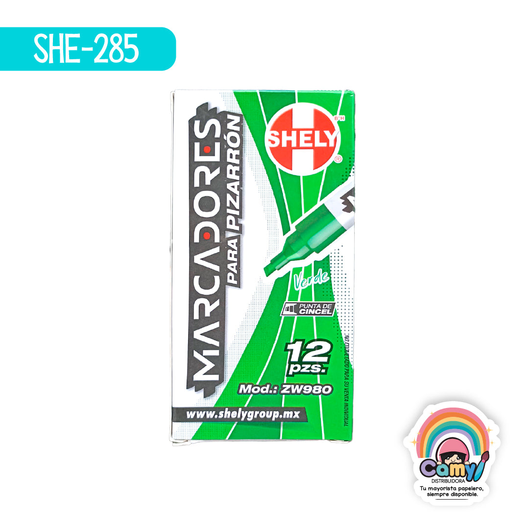 SHE-285 MARCADOR P /PIZARRON VERDE C/12 SHELY
