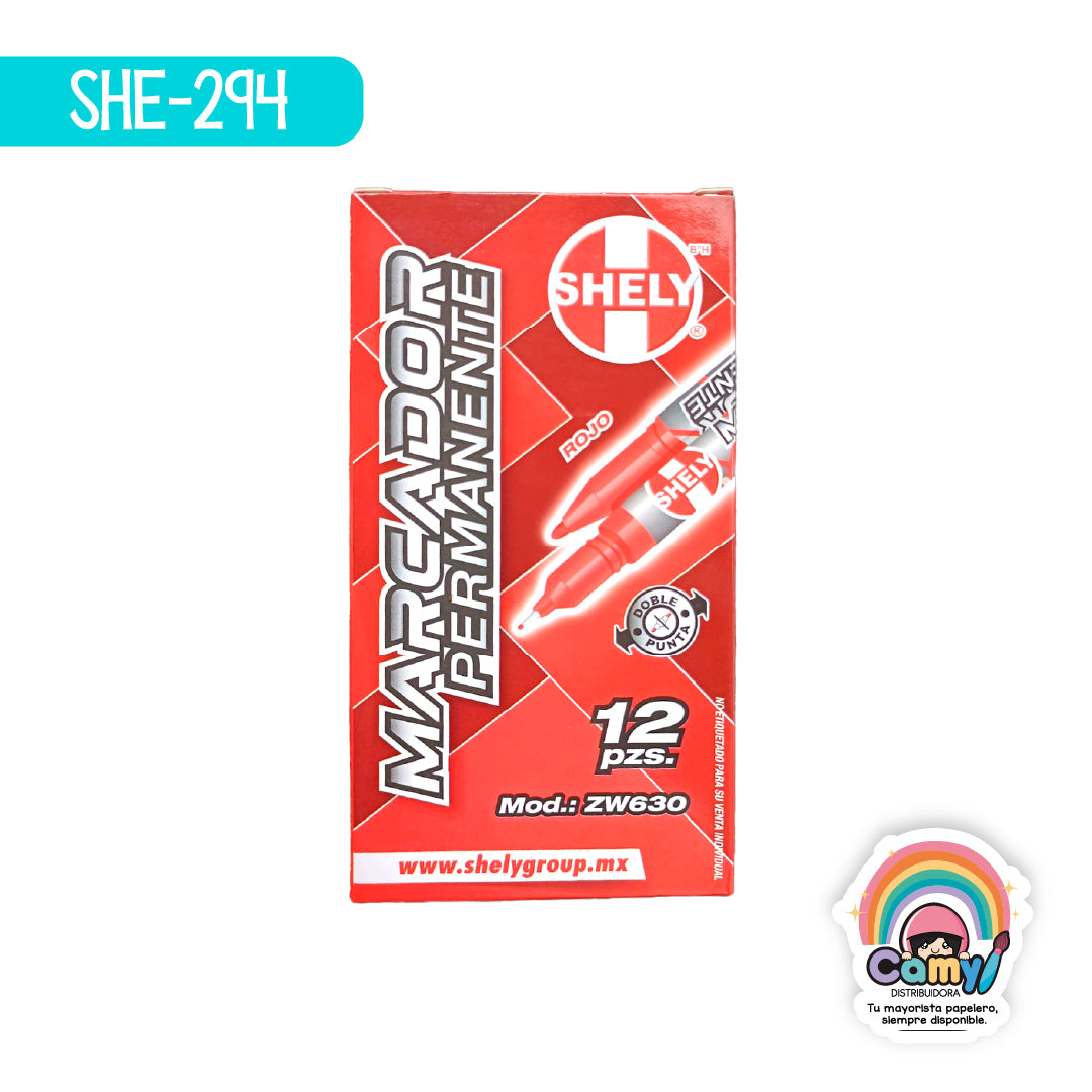 SHE-294 MARCA PERMAN ZW630 DOBLE  ROJO  C/12 SHELY