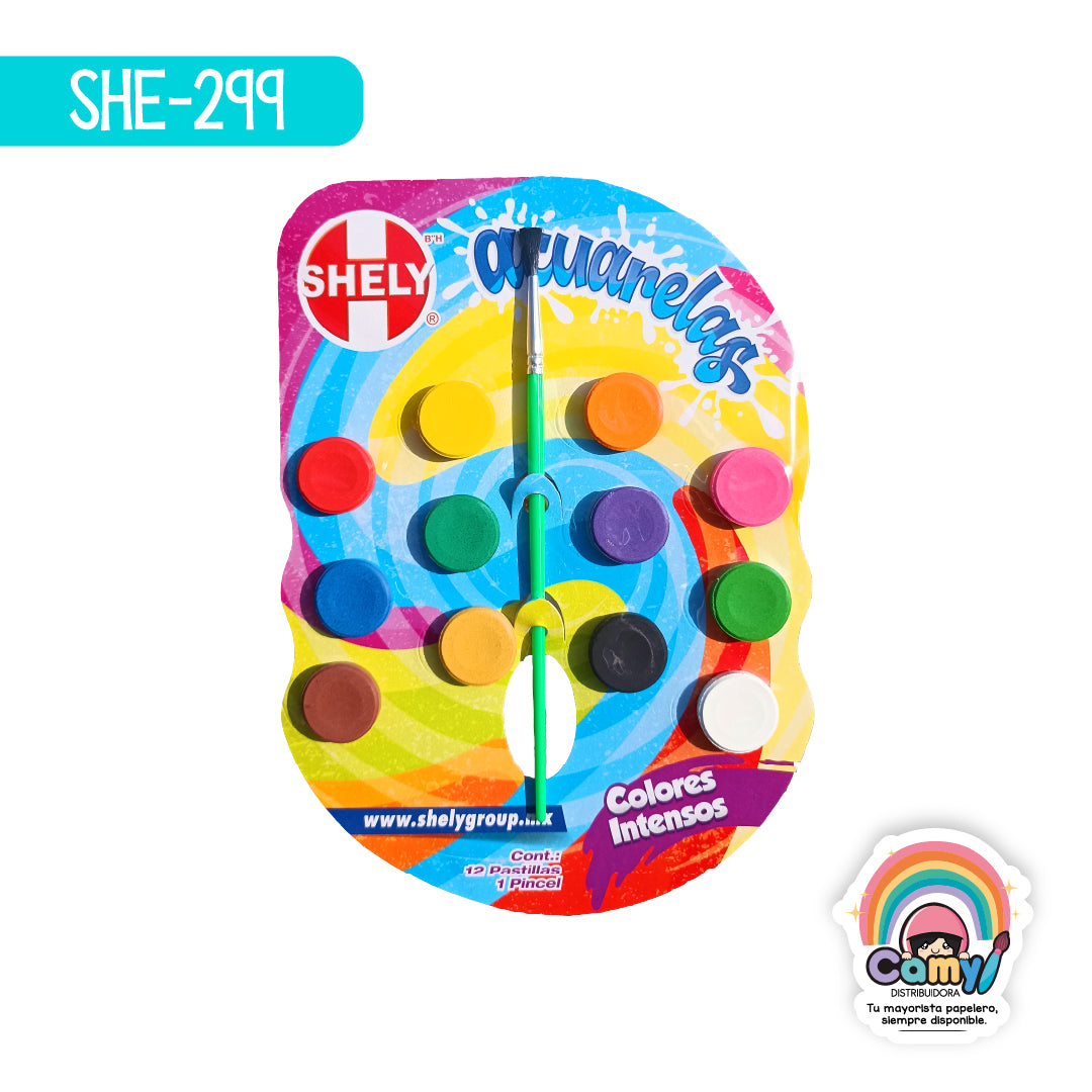 SHE-299 ACUARELA SHELY COL INTENSOS  C/12