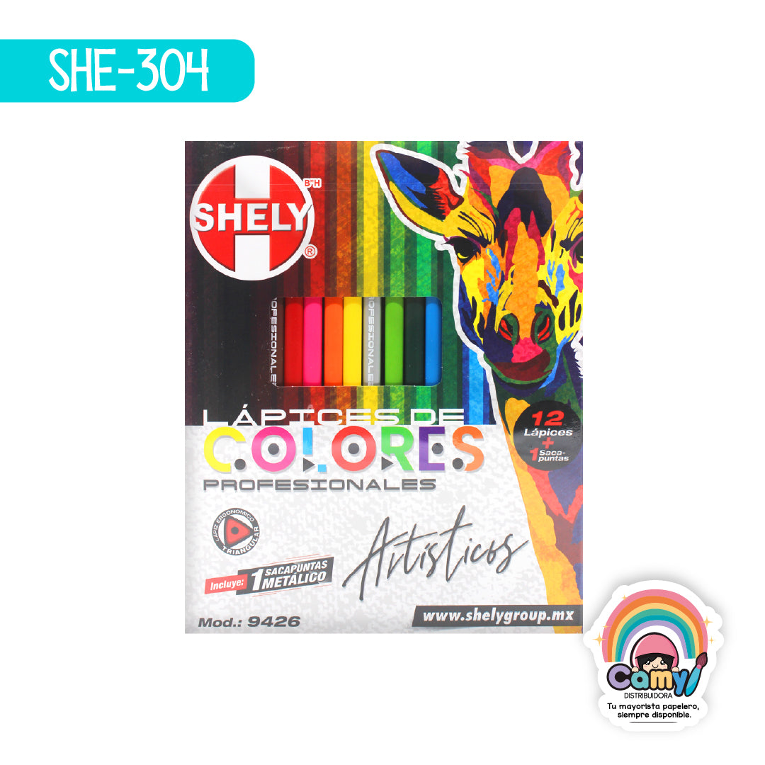 SHE-304 SHE-304 LAPICES DE COLORES SHELY PROFE C/12