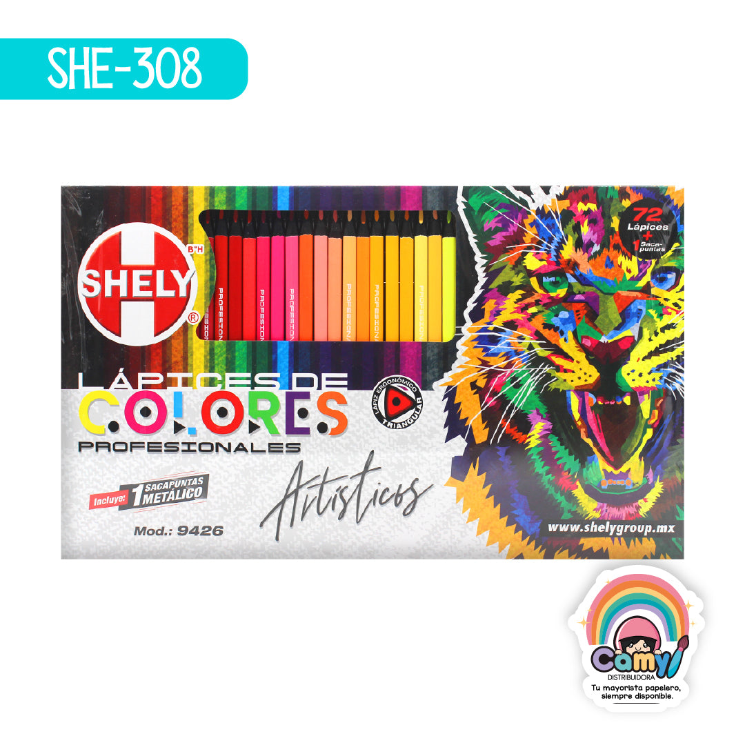 SHE-308 SHE-308 LAPICES DE COLORES SHELY PROFE C/72