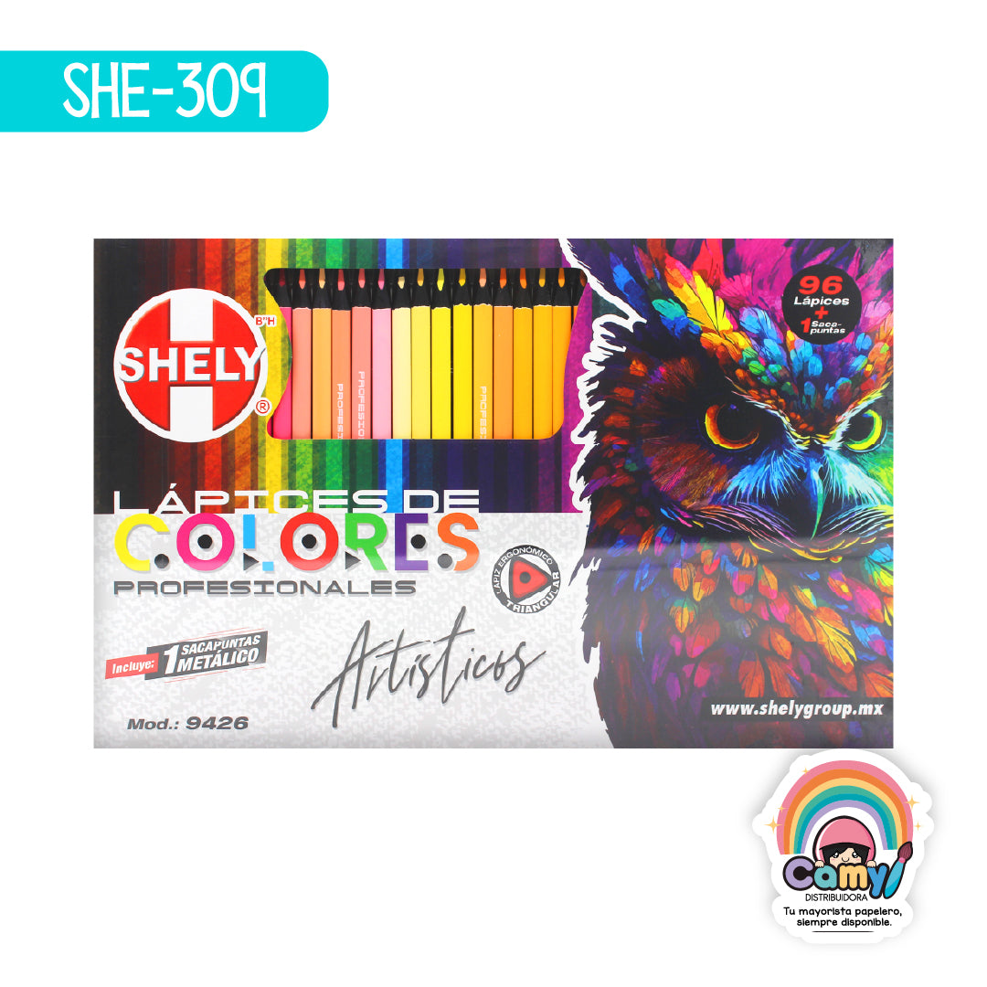SHE-309 SHE-309 LAPICES DE COLORES SHELY PROFE C/96