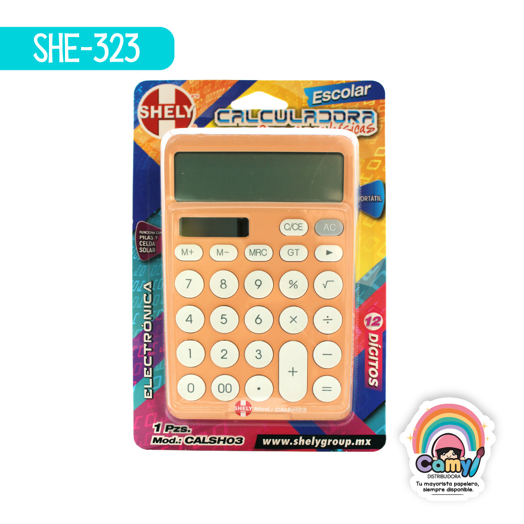 SHE-323 CALCULADORA ESCOLAR 12 DIG SHELY