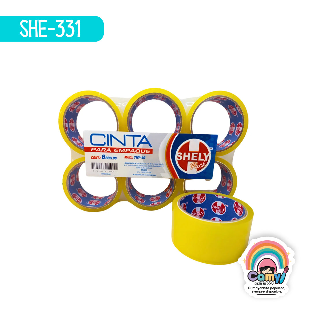 SHE-331 CINTA SHELY DE EMP AMARILLA 48MM*40M