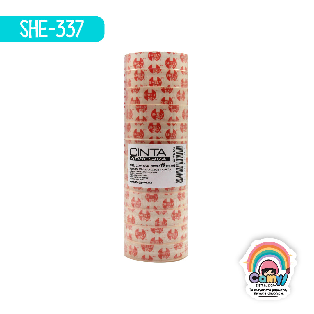 SHE-337 DIUREX SHELY CRISTAL DE TORRE 12MM*20M C/12