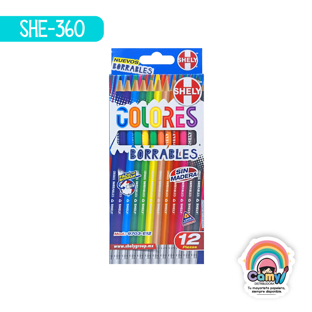 SHE-360 COLORES SHELY BORRABLES C/12