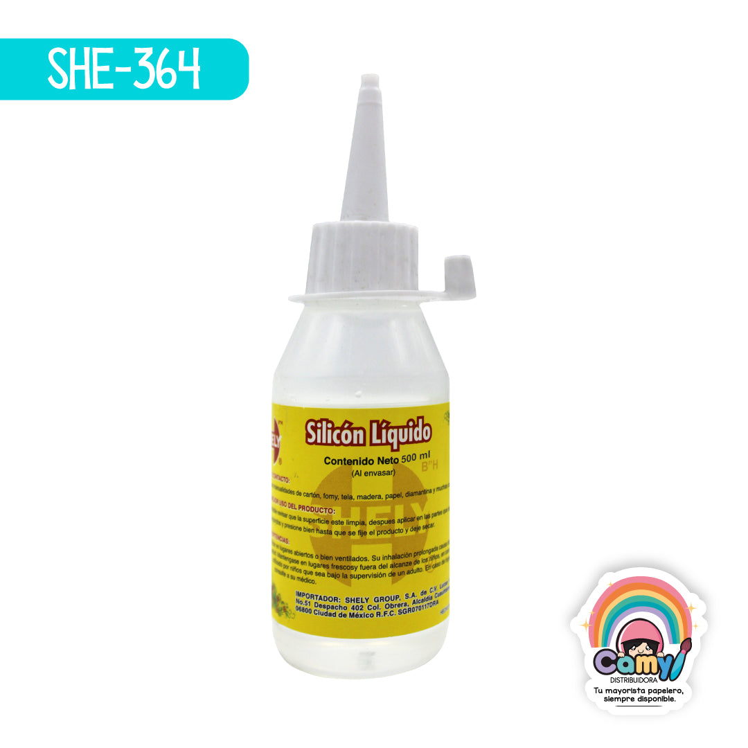 SHE-364 SILICON LIQUIDO SHELY SOLVENTE EN FCO.DE 500ML