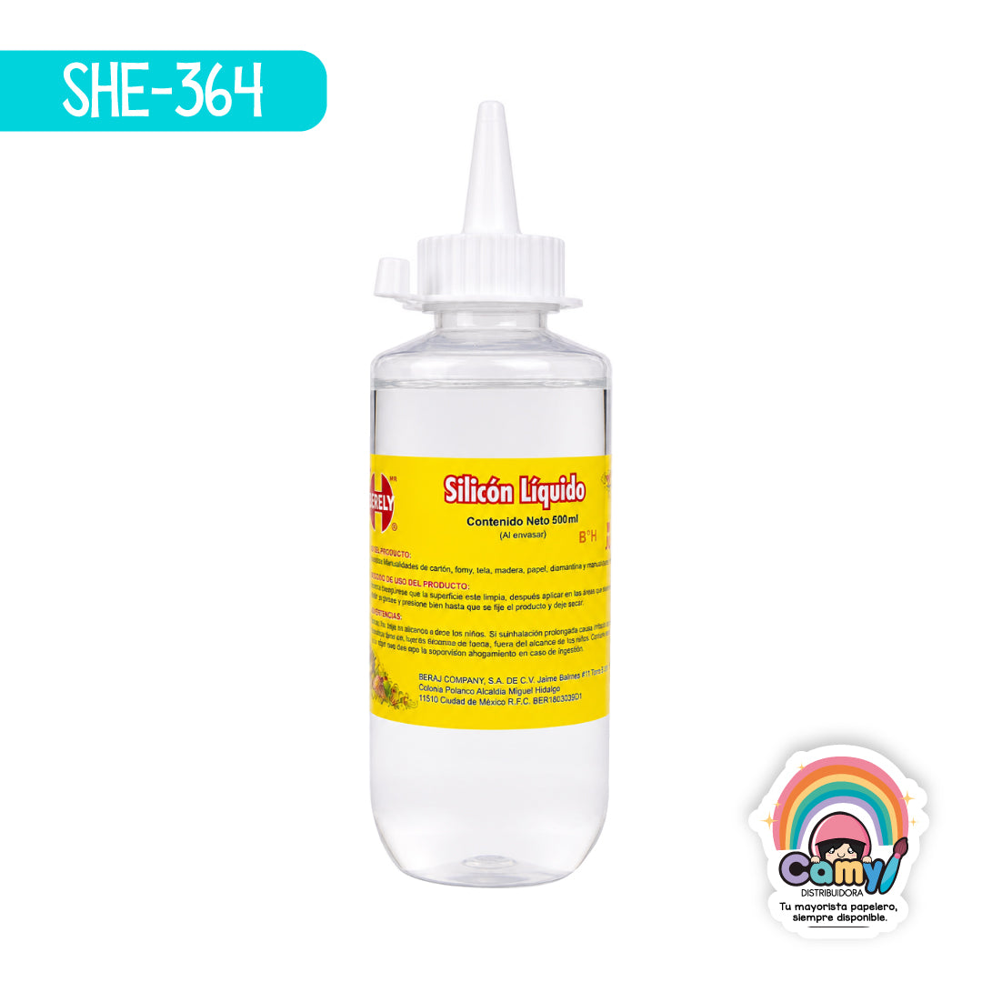 SHE-364 SILICON LIQUIDO SHELY SOLVENTE EN FCO.DE 500ML