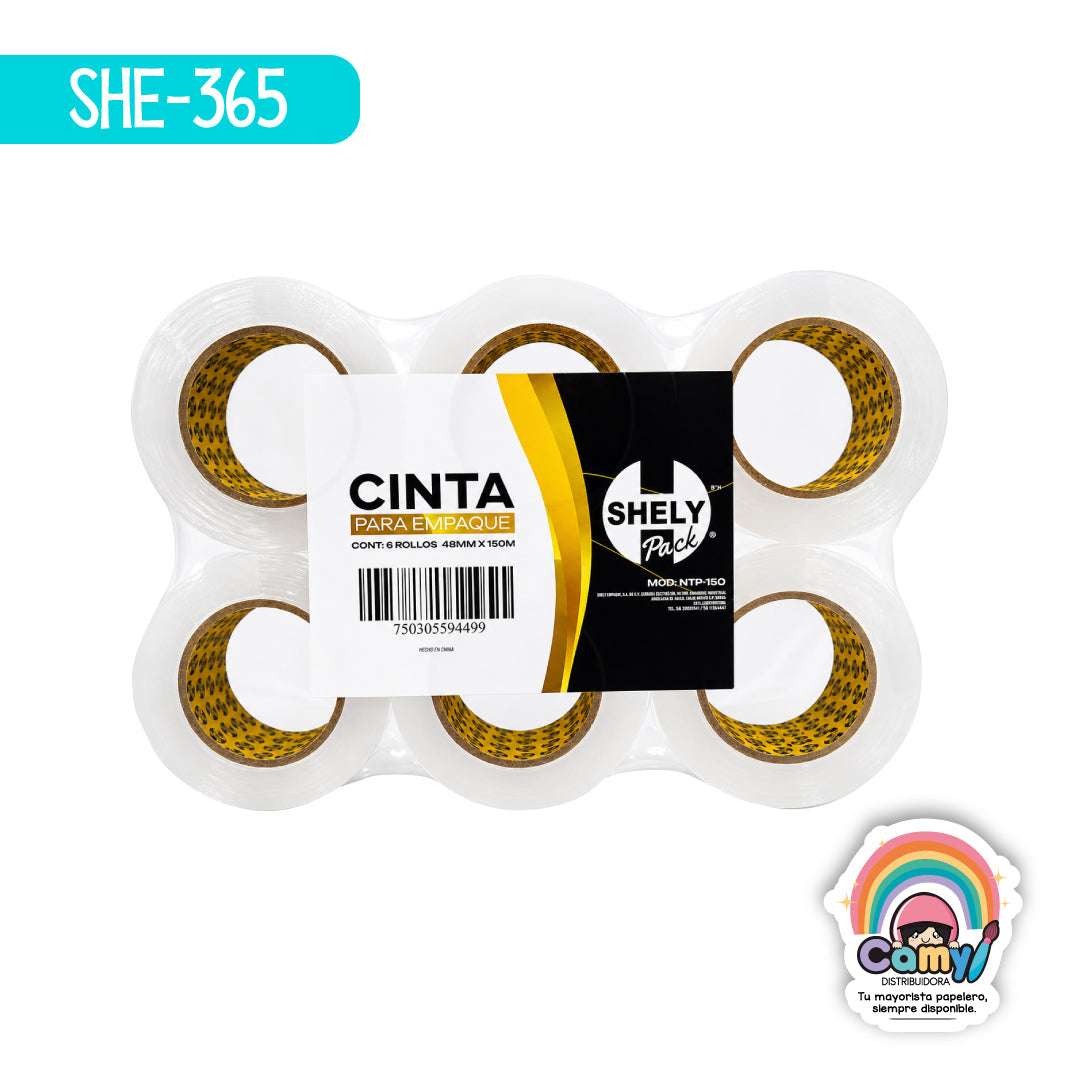 SHE-365 CINTA SHELY DE EMP NARANJA/BLANCA  48X150 C/6 PZS
