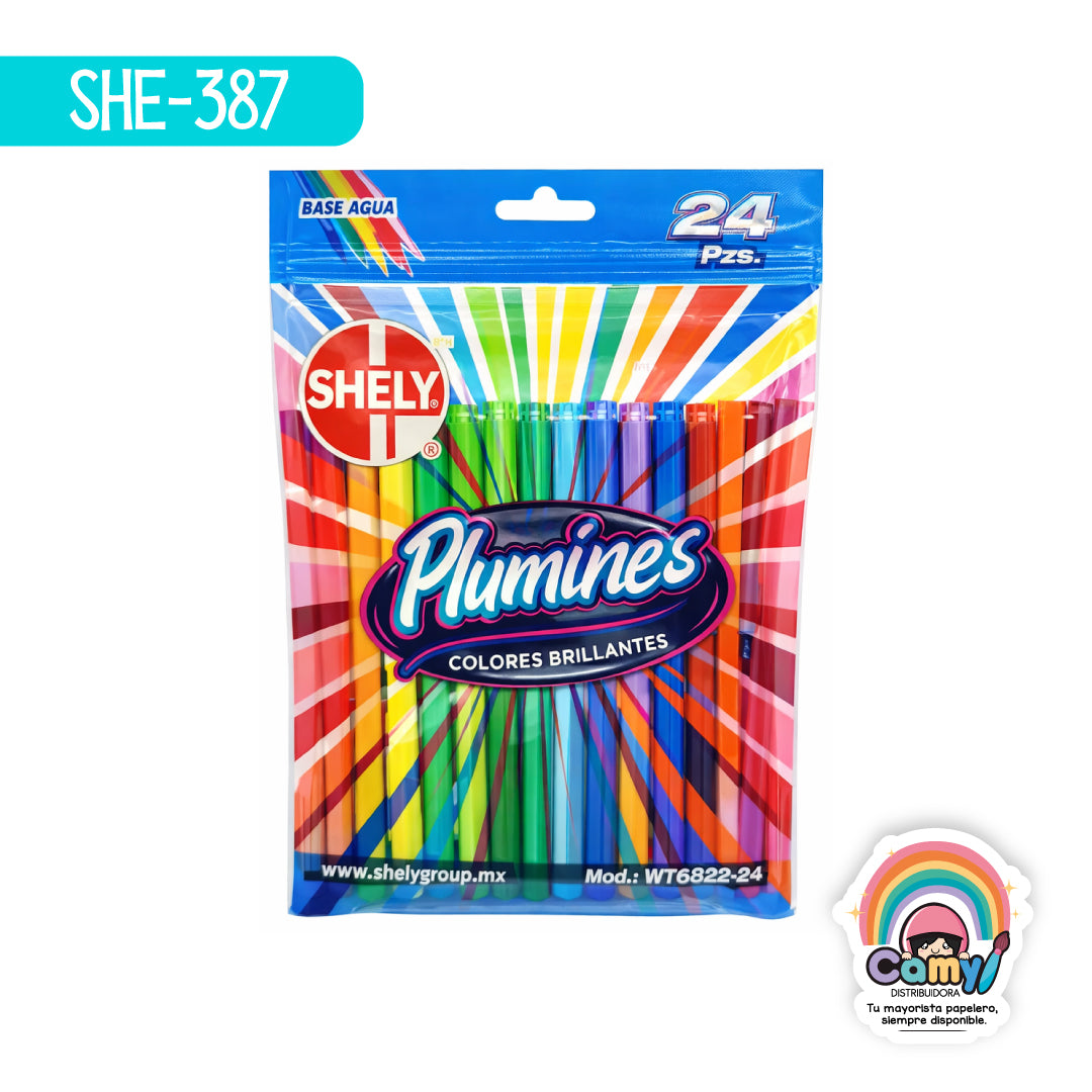 SHE-387 PLUMIN SHELY BRILLANTE C/24 SHELY
