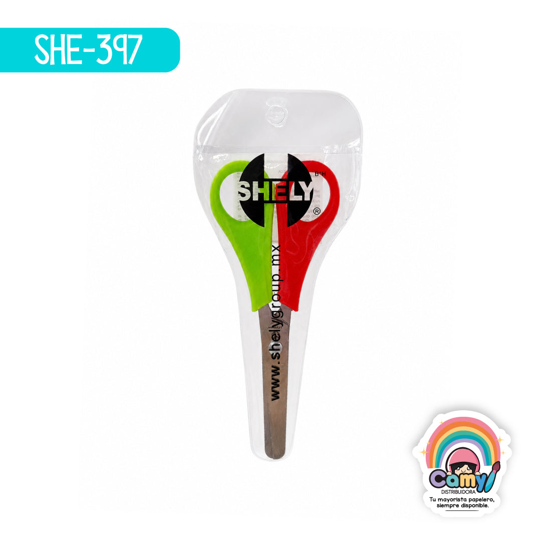 SHE-397 TIJERA ESCOLAR SHELY XS103L-2C  5" DOS COLORES