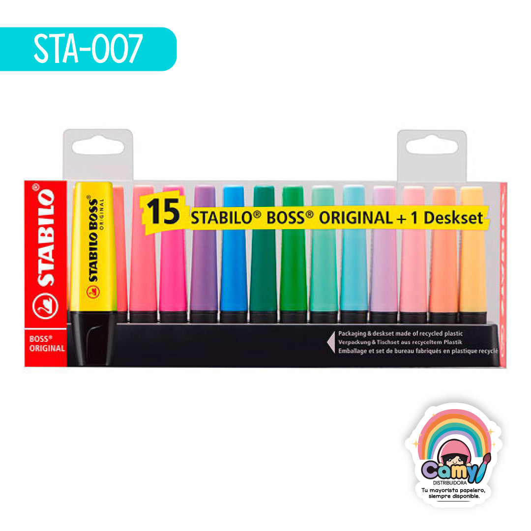 STA-007 EST. C/15 MARCATEXTOS BOSS 9+6 STABILO